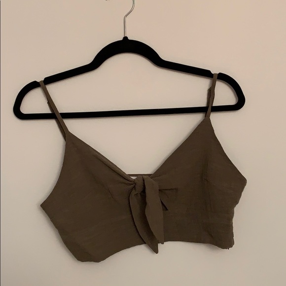 Kaki cropped cami - Picture 3 of 5